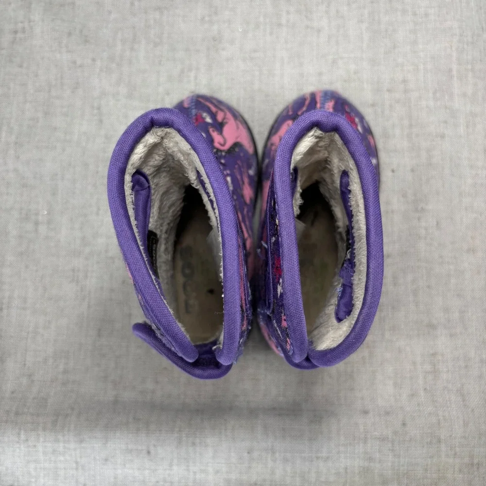 Bogs Baby Unicorn Purple Waterproof Insulated Winter Snow Boots Toddler Size 6